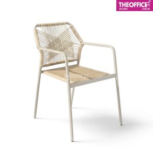 Ghế Ngoài Trời Đan Dây Nhựa Giả Mây Đệm Dày Êm Ái TO-GNT02