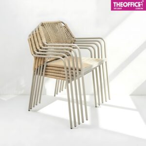 Ghế Ngoài Trời Đan Dây Nhựa Giả Mây Đệm Dày Êm Ái TO-GNT02