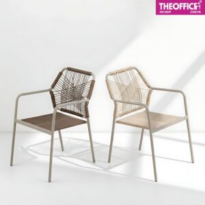 Ghế Ngoài Trời Đan Dây Nhựa Giả Mây Đệm Dày Êm Ái TO-GNT02
