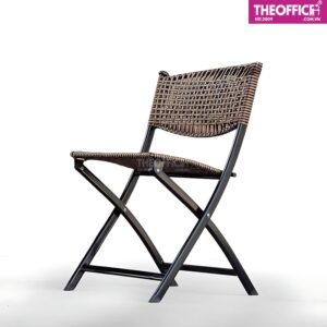 Ghế Ngoài Trời Xếp Nhựa Đan Giả Mây Đệm Dày Êm Ái TO-GNT05