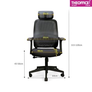 Ghế Nhân Viên Lưng Lưới Thoáng Khí Êm Ái Thoải Mái TO-GV07