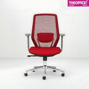 Ghế Nhân Viên Lưới Khung Nhựa Xám Thoáng Khí Êm Ái TO-GV15