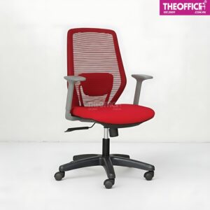 Ghế Nhân Viên Lưới Khung Nhựa Xám Thoáng Khí Êm Ái TO-GV15