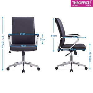 Ghế Nhân Viên Văn Phòng Lưng Thấp Êm Ái Thoải Mái TO-GV111