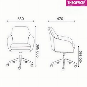Ghế Phòng Họp Chân Xoay Sang Trọng Hiện Đại TO-GH17