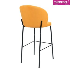 Ghế Quầy Bar Chân Sắt Nệm Bọc Vải Thiết Kế Tinh Tế TO-GB36