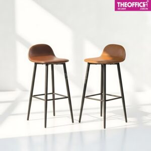 Ghế Quầy Bar Chân Sắt Sơn Tĩnh Điện Tựa Lưng Êm Ái TO-GB12