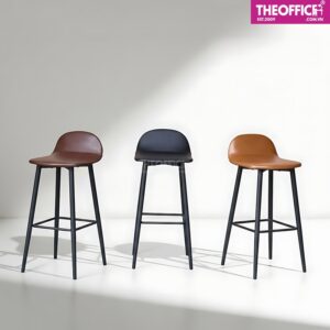 Ghế Quầy Bar Chân Sắt Sơn Tĩnh Điện Tựa Lưng Êm Ái TO-GB12
