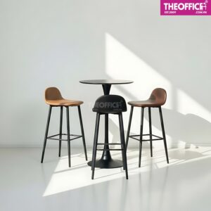 Ghế Quầy Bar Chân Sắt Sơn Tĩnh Điện Tựa Lưng Êm Ái TO-GB12