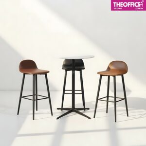 Ghế Quầy Bar Chân Sắt Sơn Tĩnh Điện Tựa Lưng Êm Ái TO-GB12