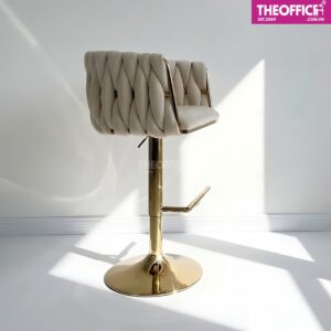 Ghế Quầy Bar Chân Thép Mạ Vàng Thẩm Mỹ Sang Trọng TO-GB17