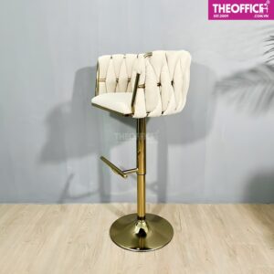 Ghế Quầy Bar Chân Thép Mạ Vàng Thẩm Mỹ Sang Trọng TO-GB17