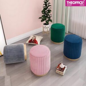 Ghế Tiếp Khách Đôn Bọc Vải Nhung Cao Cấp Hiện Đại TO-GK33