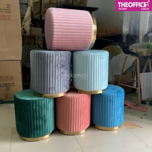 Ghế Tiếp Khách Đôn Bọc Vải Nhung Cao Cấp Hiện Đại TO-GK33