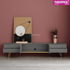 Tủ Kệ Tivi Chân Mạ Crom Vàng Sang Trọng Hiện Đại TO-KTV01